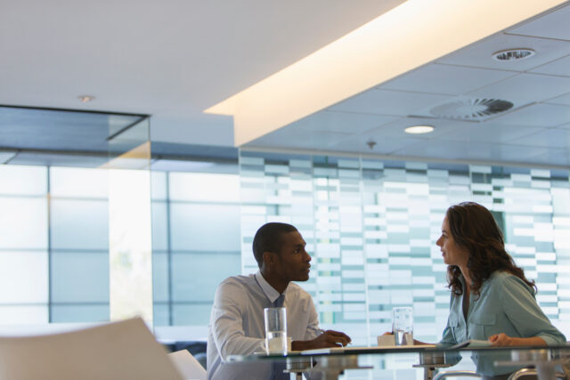 Business people talking in office